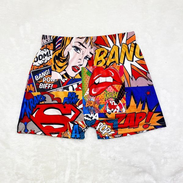 B927 Superwoman Inspired Printed Booty Shorts