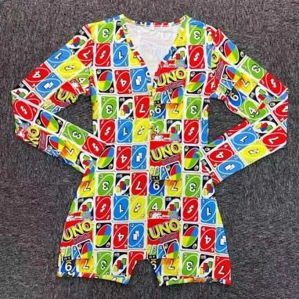 SL12 Uno Inspired Long Sleeve Onesie Pajama