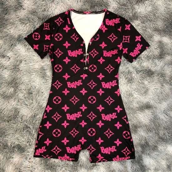 F57 Bratz LV Inspired Design Adult One Piece Pajama