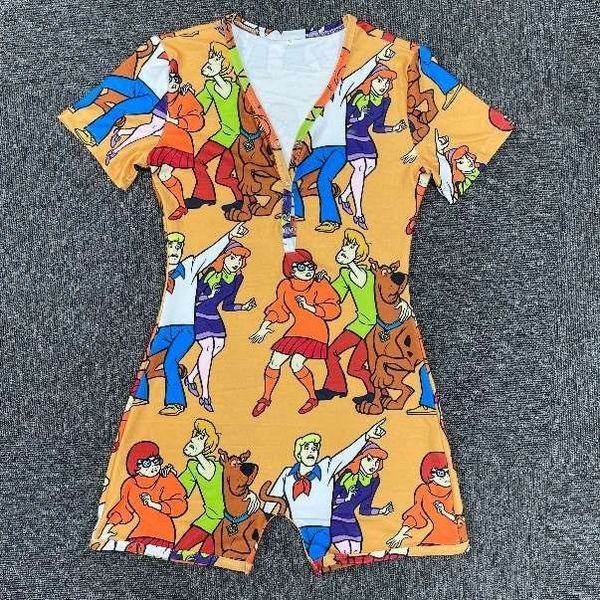 A669 Scooby Doo Inspired Design Adult One Piece Pajama