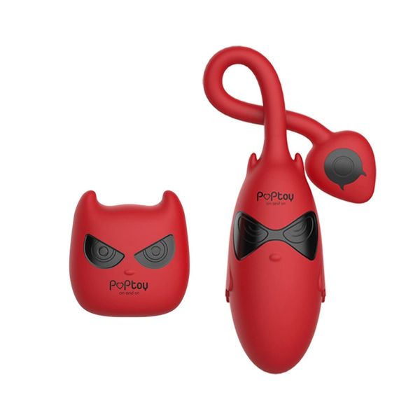 X704 Silicone Red Devil Remote Control Vibrator