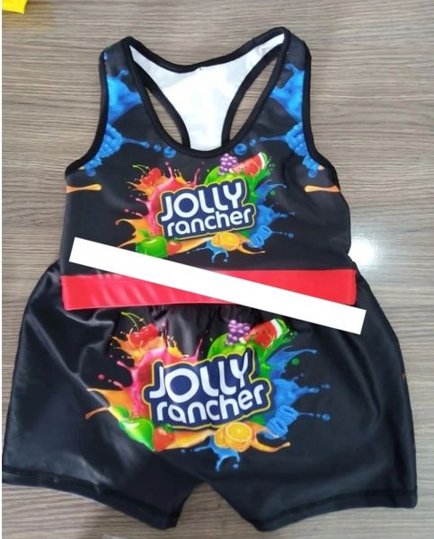 R382 Black Jolly Rancher Inspired Racerback Pajama