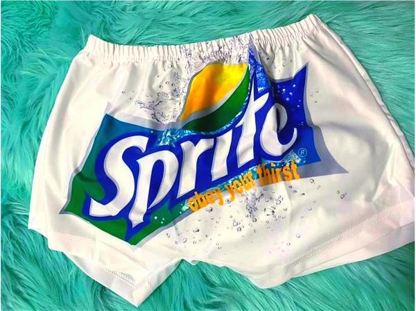 BK72 White Sprite Inspired Booty Shorts