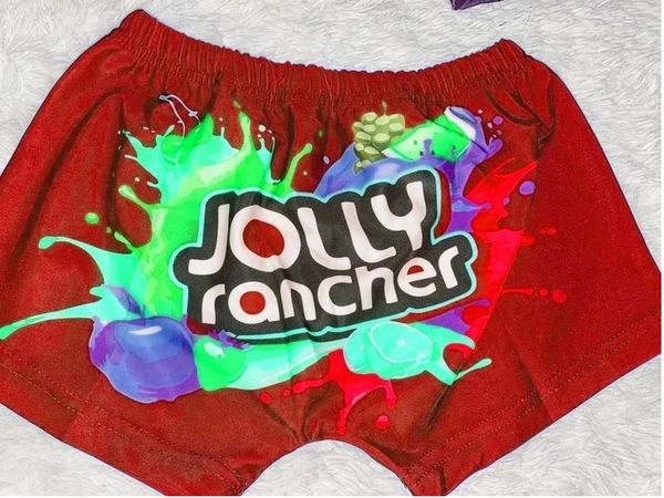 BK42 Red Jolly Rancher Inspired Booty Shorts