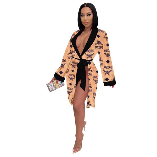 YS24 Printed Satin Robe