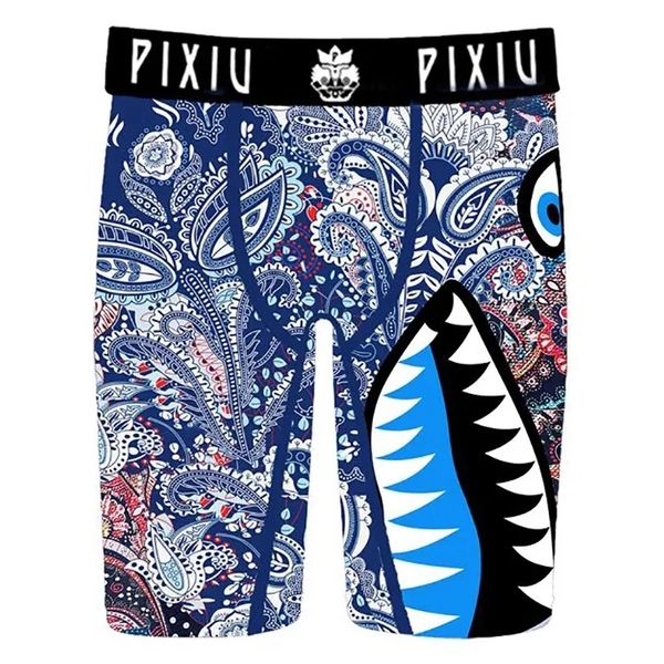 MX16 Blue Pasley Blue Shark Design Men Boxer