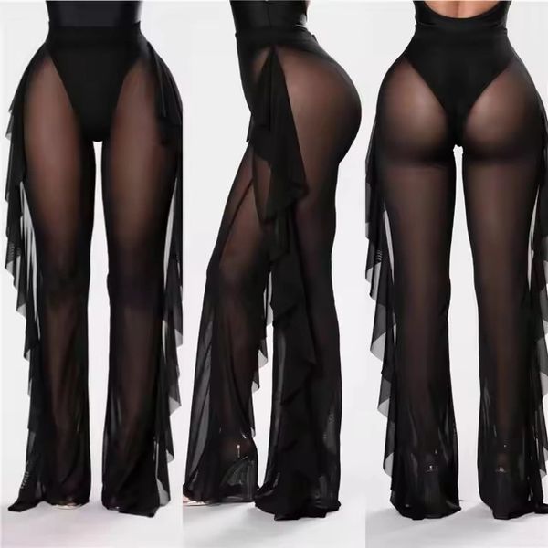 AL400 Mesh Pants Sheer Swimsuit Cover Up