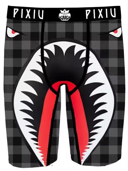 MX07 Monster Checker Shark Design Men Boxer