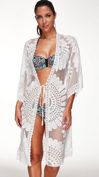 KH90 Front Tie Beach Cover Up O/S