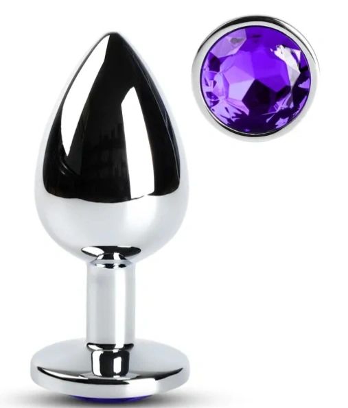 AW196 XL Metal Butt Plug w/Rhinestone