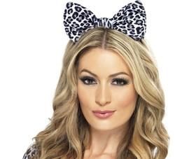 24868 Leopard Bow on Headband