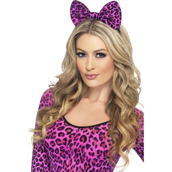 24869 Leopard Bow on Headband