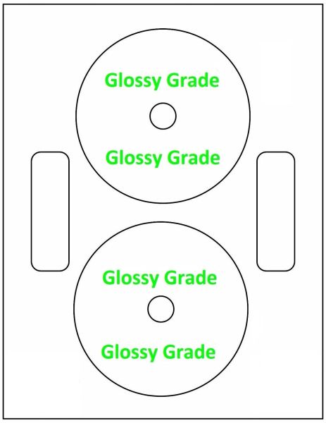 Neato Compatible Full Face CD / DVD Glossy Grade Labels. Small Center ...