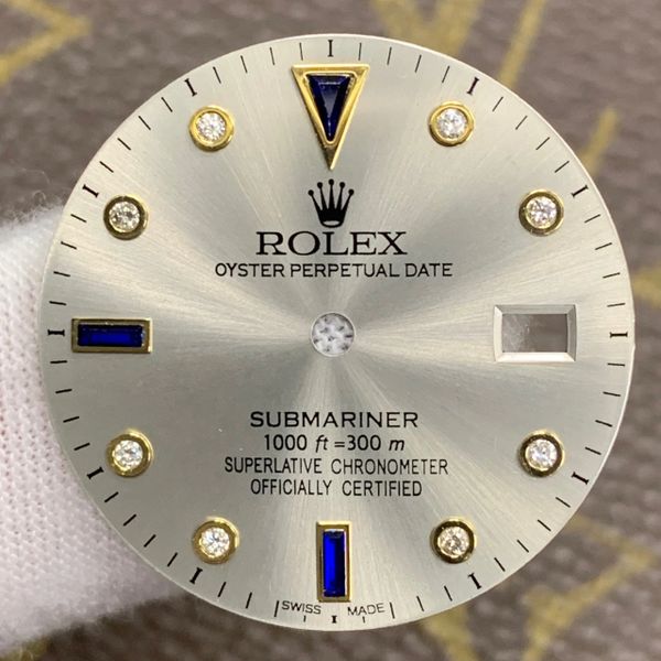 40mm Custom Two Tone Rolex Submariner Diamond Sapphire