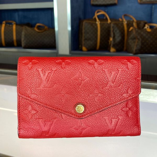 Louis Vuitton Empreinte Leather Curieuse Compact Wallet Red - Luxury  Helsinki