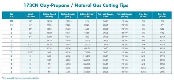 1-GPN VICTOR 0333-0303 Propane Natural Gas Style Cutting Tip