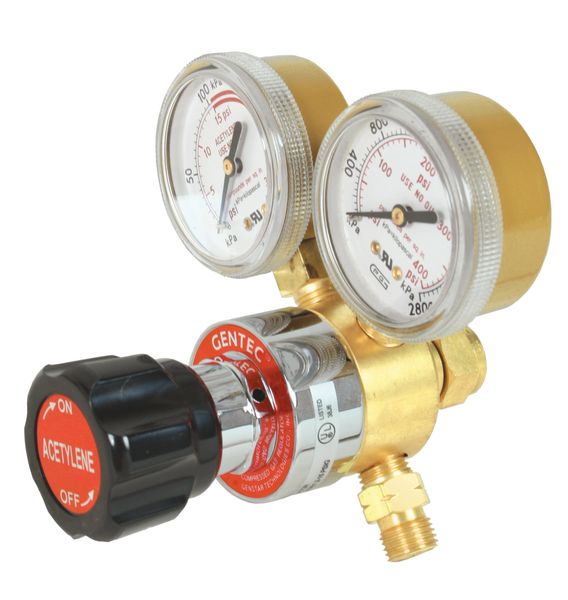 210Y-15-3 GENTEC Acetylene Cylinder Regulator | TORCHTIPS.COM