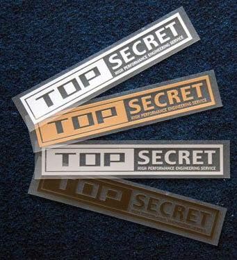 Top Secret large sticker decal