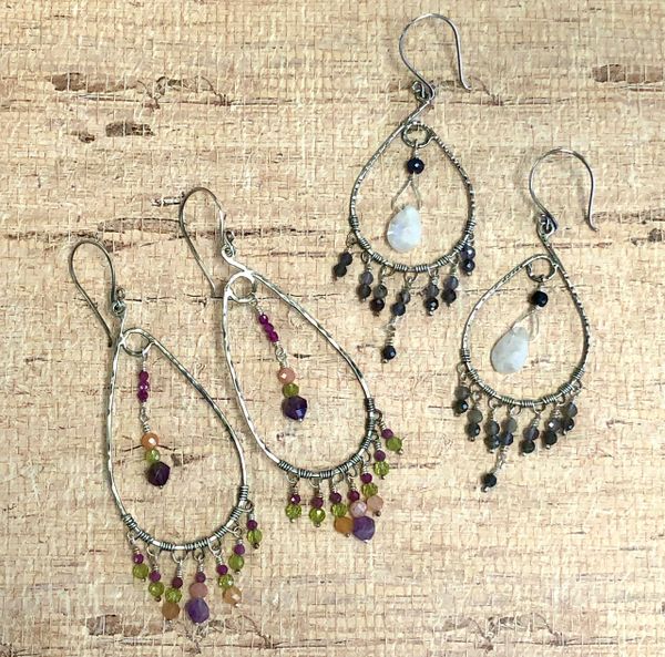 Sparkling Soldered Earrings 3/12 Pumpkin Glass