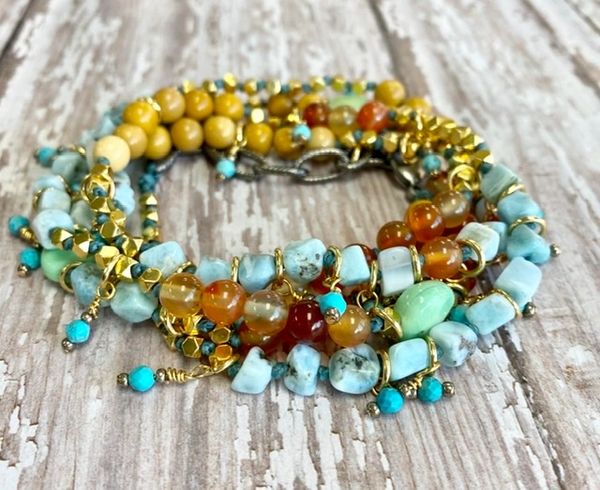 Gemstone on sale wrap bracelet