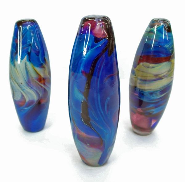 Blue Ripples Memory Bead Container