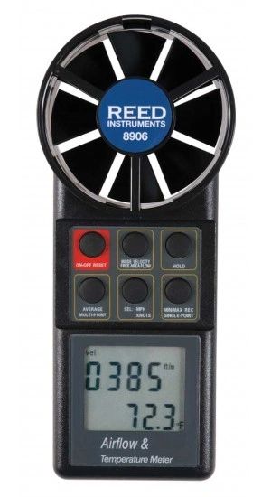 REED 8906 Vane Thermo-Anemometer, CFM (Air Volume)