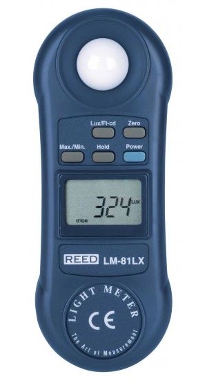 REED LM-81LX Compact Light Meter, 20,000 Lux / 2,000 Foot Candles (Fc)