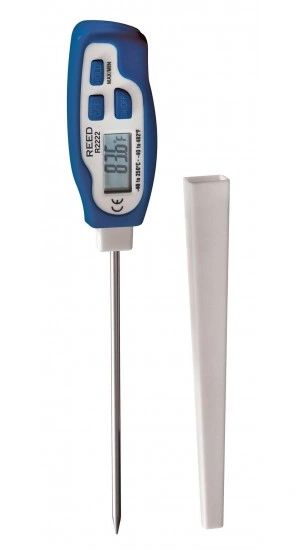 REED R2222 Stainless Steel Digital Stem Thermometer, -40 to 482°F (-40 to 250°C), Max/Min and Data Hold