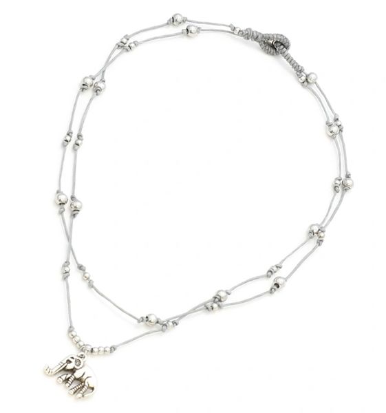 GREY DOUBLE STRAND ELEPHANT NECKLACE Imports