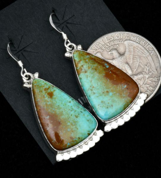 Verley Betone Navajo Kingman turquoise earrings. #1814