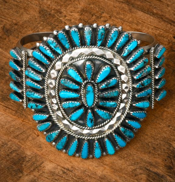 Tommy Lowe dead-pawn Navajo cluster cuff with real (not compressed ...