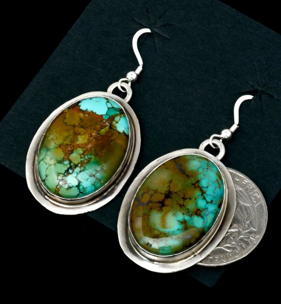 Stunning turquoise Navajo earrings by Phillip Yazzie. SOLD! #2377