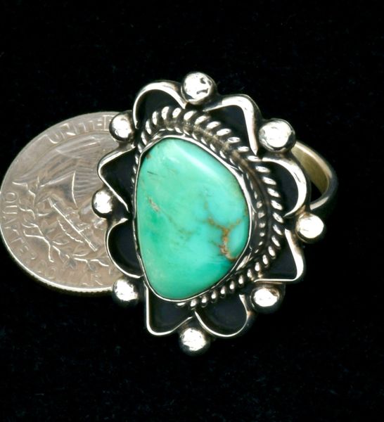 Chimney Butte' ornate size-9 Royston turquoise ring. #2447a