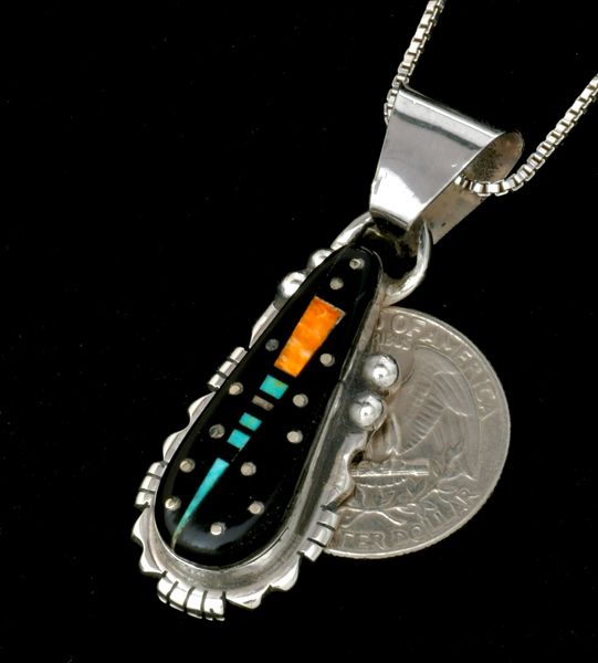 Ray Jack' night sky pendant w/Sterling chain. #2459a