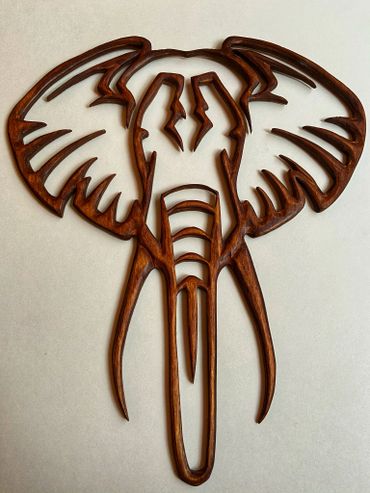 African Elephant Carving