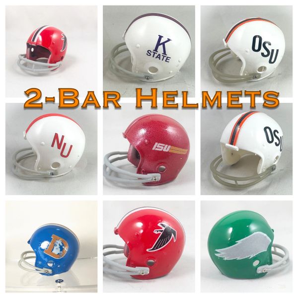 Premium Custom 2bar Pocket Pro Football Helmet (1 Helmet)