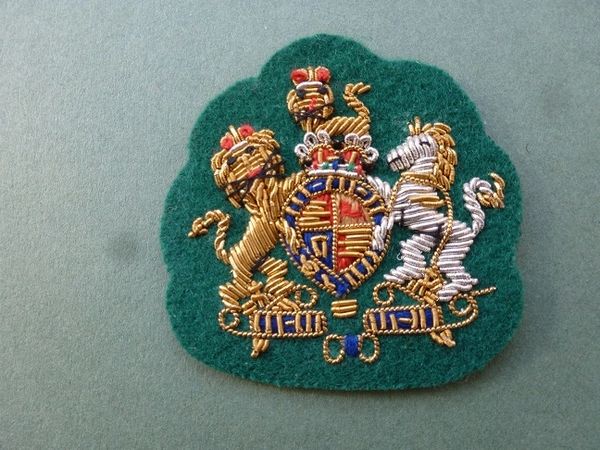 Gold on Emerald Green (bullion) | British Military Badges