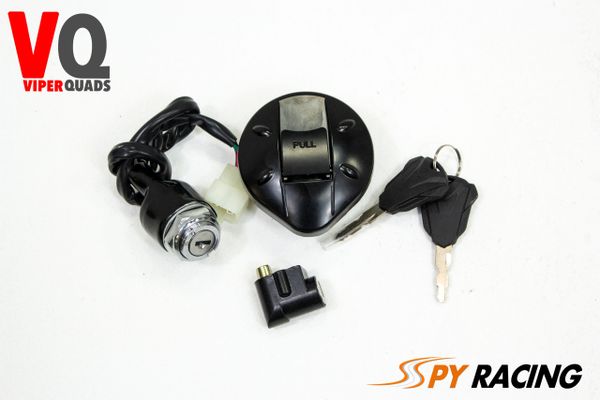 Spy F3-250/350, Locking Fuel Cap With Ignition, Steering Lock with 2 Keys