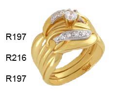 Gold 3 Ring Set