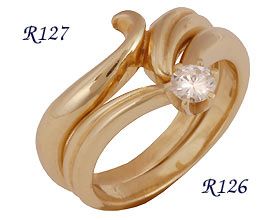 Two Ring Set - Solitaire
