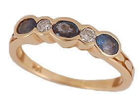 'Diamond / Sapphire' Ring