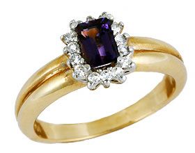 'Diamond/Amethyst' Ring