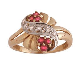 'Diamond/Ruby' Ring