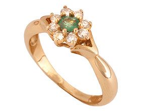 'Emerald/Diamond' Ring