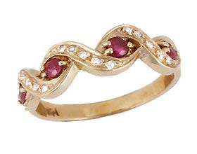 'Ruby/Diamond' Ring