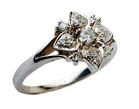 'White Gold Diamond' Ring