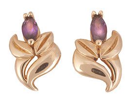 'Flower' Amythyst Earrings