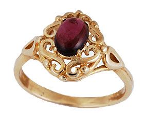 'Oval Garnet' Ring