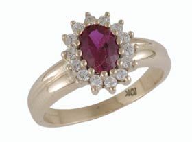 Oval cluster ring