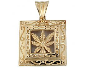 Gents 'Leaf' Pendant